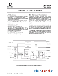 Datasheet CH7205A manufacturer Chrontel
