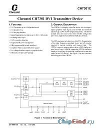 Datasheet CH7301 manufacturer Chrontel