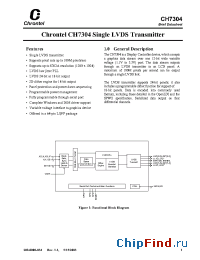 Datasheet CH7304 manufacturer Chrontel