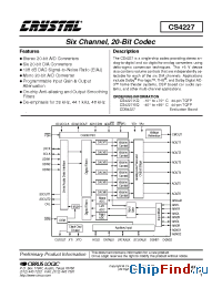 Datasheet CDB4227 manufacturer Cirrus