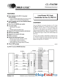 Datasheet CL-PS6700-VC-A manufacturer Cirrus