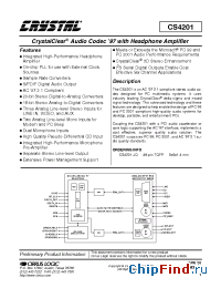 Datasheet CS4201-JQ manufacturer Cirrus