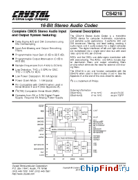 Datasheet CS4218-KL manufacturer Cirrus