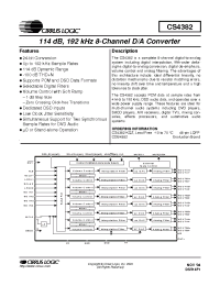 Datasheet CS4382-KQZ manufacturer Cirrus