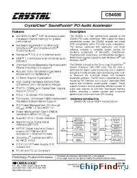 Datasheet CS4630 manufacturer Cirrus