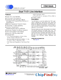 Datasheet CS61584A-IQ3Z manufacturer Cirrus