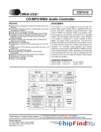 Datasheet CS7410 manufacturer Cirrus