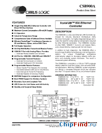 Datasheet CS8900A-1 manufacturer Cirrus