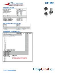 Datasheet CT1102P11.0F100C01 manufacturer CIT
