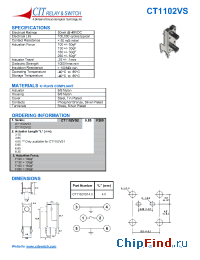 Datasheet CT1102VS13.85F100 manufacturer CIT