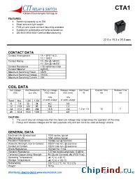 Datasheet CTA11ACQ24D manufacturer CIT