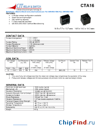 Datasheet CTA161HC12VDC.64 manufacturer CIT