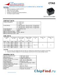 Datasheet CTA51AC18VDC1.6 manufacturer CIT
