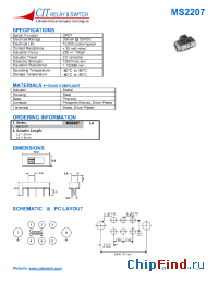 Datasheet MS2207 manufacturer CIT