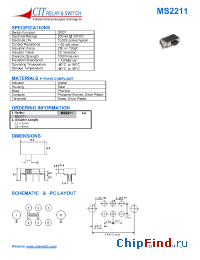 Datasheet MS2211L2 manufacturer CIT