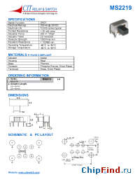 Datasheet MS2219L6 manufacturer CIT