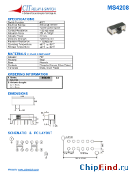 Datasheet MS4208 manufacturer CIT