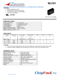 Datasheet WJ101 manufacturer CIT