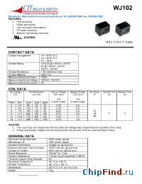 Datasheet WJ102K1A112VDC.20 manufacturer CIT