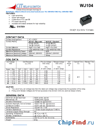 Datasheet WJ1042C12VDC.40S manufacturer CIT