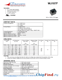 Datasheet WJ107F1B1212VDC.36 manufacturer CIT