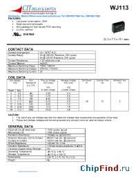 Datasheet WJ1131AS12VDC manufacturer CIT