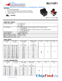 Datasheet WJ115F11A110VDCS manufacturer CIT