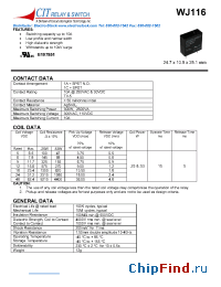 Datasheet WJ115F31CS5VDC manufacturer CIT