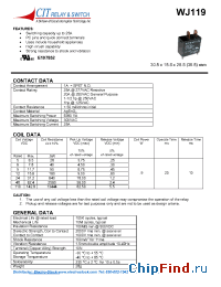 Datasheet WJ1191AP5VDC manufacturer CIT
