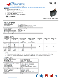 Datasheet WJ1211AS12VDC manufacturer CIT