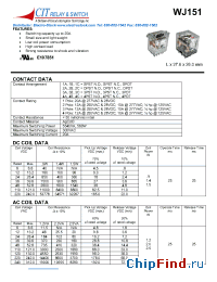 Datasheet WJ1511AT48VDC manufacturer CIT