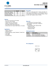 Datasheet LDA111STR manufacturer Clare
