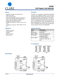 Datasheet M-991-01SMTR manufacturer Clare