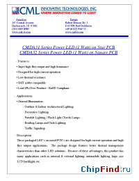 Datasheet CMDA31CW15D13L manufacturer CML