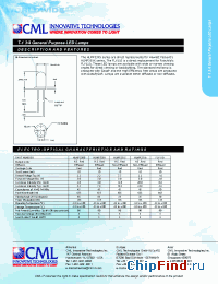 Datasheet HLMP3315 manufacturer CML