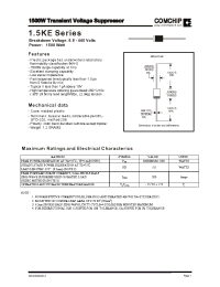 Datasheet 1.5KE10A manufacturer Comchip
