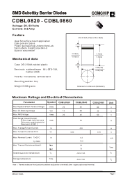 Datasheet CDBL0820 manufacturer Comchip