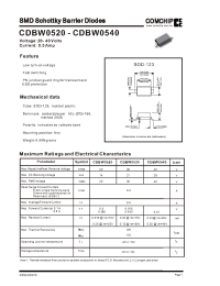 Datasheet CDBW0520 manufacturer Comchip