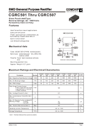 Datasheet CGRC505 manufacturer Comchip