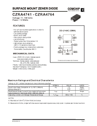 Datasheet CZRA4743 manufacturer Comchip
