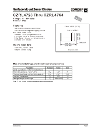 Datasheet CZRL4736 manufacturer Comchip