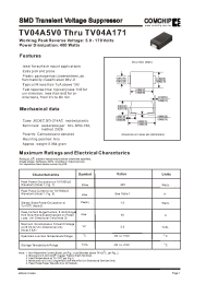 Datasheet TV04A110K manufacturer Comchip