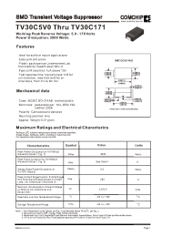 Datasheet TV30C600K manufacturer Comchip