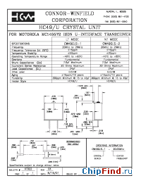 Datasheet CW49GLS-2 manufacturer Connor-Winfield