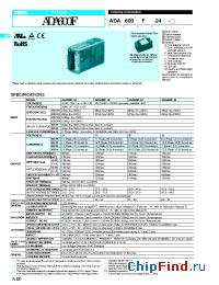 Datasheet ADA600F-30 manufacturer COSEL