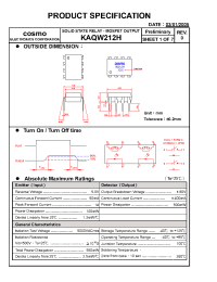 Datasheet KAQW212H manufacturer COSMO