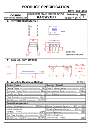 Datasheet KAQW216H manufacturer COSMO