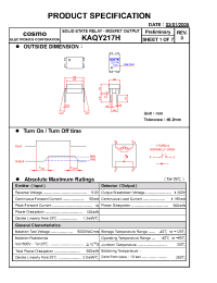 Datasheet KAQY217H manufacturer COSMO