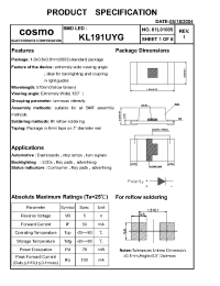 Datasheet KL-191UYG manufacturer COSMO