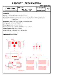 Datasheet KL-197T01 manufacturer COSMO